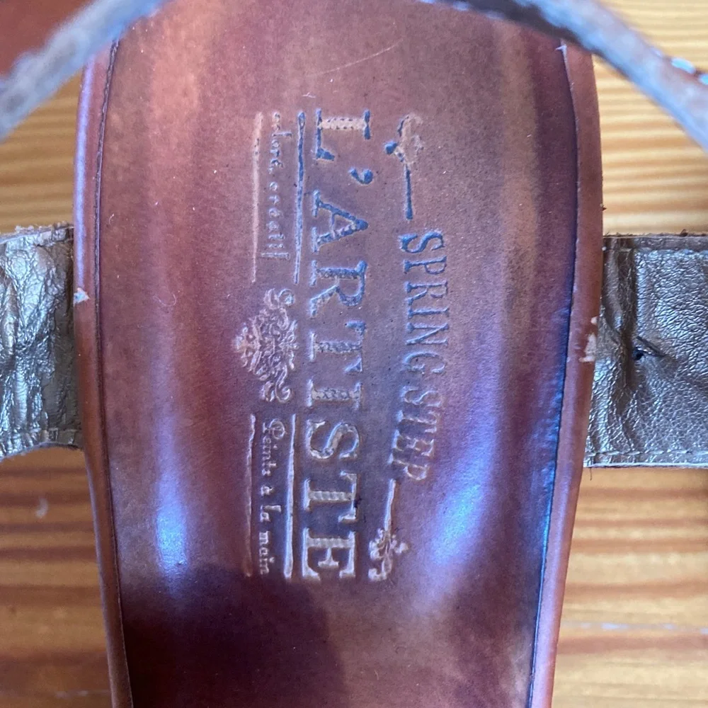 Spring Step Multicolor Leather Sandals - Picture 4 of 5